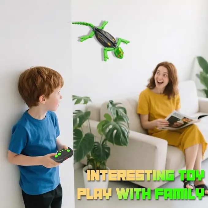 [SpringGlow-Up]Wall Crawler Gecko RC Toy for Age 8-13 - Realistic Remote Control Lizard Wall Climbing Toy, Birthday Gifts for Boys Age 4-8, Fun and Novelty Toys for Kids Girls & Boys