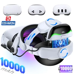 ESYWEN Battery Head Strap for Meta Quest 3/Quest 3S/Quest 2, with Magnetic Hot-Swappable & Detachable 10000mAh Battery Pack, Extends 2–3H Playtime, Comfortable VR Headset Strap for Oculus