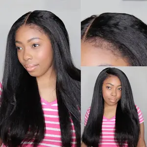 4C Hairline Wigs - New Born Kinky Straight 4x6 Lace Closure with Realistic Hairline Human Hair Wig with Natural 4C Edges