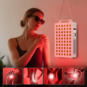 Red Light Therapy 630/660/810/830/850nm Red Near Infrared Light Device 60 Dual Chip Clinical Grade LEDs Remote Control Timer for Face Body Pain Relief BO-300