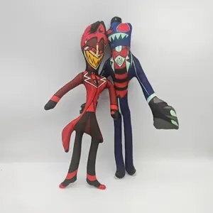 2pcs Hell Inn Peripherals Plush Doll Alastor Abstract Decompression Toy Twistable Vox 3 Vees Figurine Plush Toy 3V Decompress Dolls