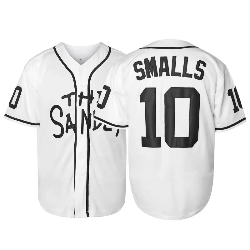 Men's Baseball jersey #10 Sandlot movie style, embroidered letters and numbers, breathable and comfortable fabric, suitable for baseball enthusiasts, movie fans casual wear