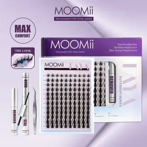 FAYA MOOMii MangaMagic D-Curl Mixed Cluster False Eyelashes Set, 8-18mm Length, Ultra-Dense, Waterproof, Fluffy, Beginner-Friendly DIY