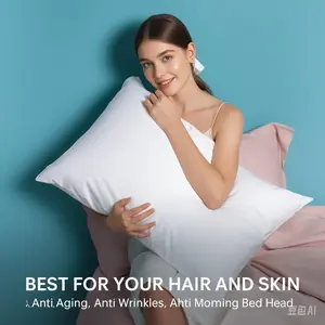 Premium Natural Mulberry Silk Pillowcase for Hair and Skin Made in USA, 22 Momme 6A Silk Pillow Cases Standard Size with Zipper,  benefits solid color