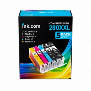 Ink.com 280XXL and 281XXL Ink Cartridge 5 Pack Compatible with Canon for PIXMA TR8620 TR8620a TS6320 TR7520 TS6120 TS6220 TS8220 TS9520