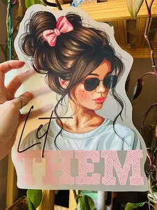 Let them babe glasses DTF film t shirt transfer