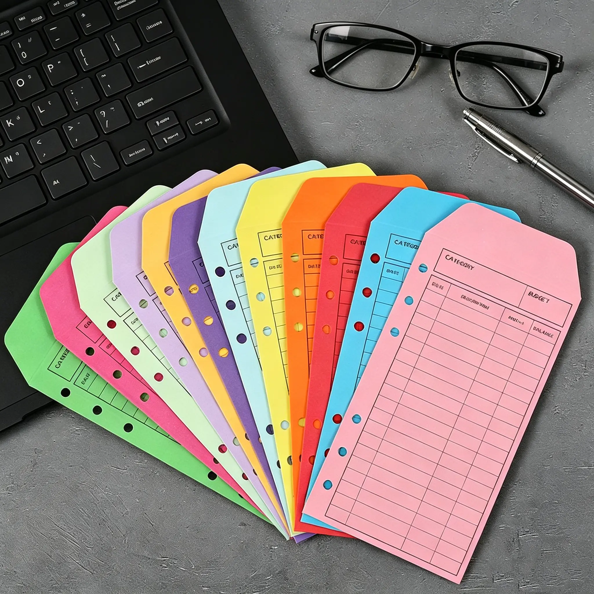 12-Color Budget Envelope Binder Set – Reusable Money Saving System for Bills, Weekly Budget & Expense Tracking, Stress-Free Personal Finance Organizer