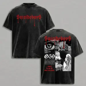 Suicideboys G59 Vintage Washed Oversized T-Shirt |   Streetwear Essential for Underground Rap Fans 🖤 # Suicideboys # G59 # Streetwear # VintageTee # HipHopFashion