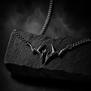 Sukuna Necklace, 44cm Titanium Steel Pendant with Chrome Finish, Anime Marking Pendant Necklace Gift for Fans