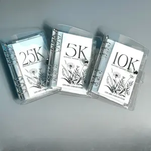 A6 12 Month Money Saving Challenge Binder, Spiral Bound Planner, 1 Count Money Saving Budget Binder with Cash Envelopes, Savings Challenges Book for Home Office, 2026 New year Valentine's Day Gift