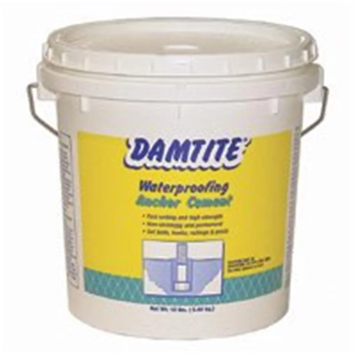 Damtite Waterproof Anchor Cement, 12 lb Concrete Sealant for Waterproof Tool & Hardware Applications, Concrete Sealant Waterproof