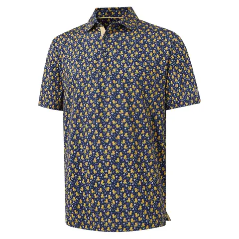 MAELREG Golf Shirts for Men Print Performance Moisture Wicking Dry Fit Print Collared Mens Polo Shirt Short Sleeve