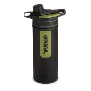 GRAYL GeoPress Water Purifier Bottle: 24oz, Filter, Hiking, Camping, Survival, Travel (Black Camo)