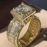 【Black Friday】Elegant Cubic Zirconia-Decorated Ring, Fashion Accessory for Women, Trendy Versatile Exquisite Fashion Jewelry for Birthday Gifts, Artificial Gemstone Ring, Beautiful Ring