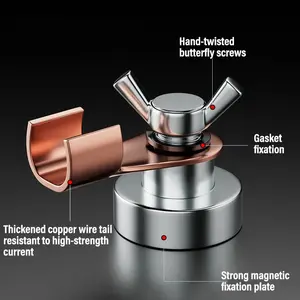 New Strong Magnetic Welding Ground Clamp Alloy Steel Heavy Duty Welding Grounding Clip Magnet Head Support Grounding Clamp Tools Welding Accessories