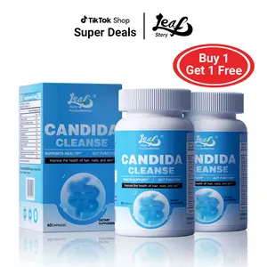 【Pure Path Gut Wellness Bundle】LeafStory Candida Balance For Women & Men, Oregano & Caprylic Acid Gut Health, Herbal Supplement Digestive & Intestinal Health Support, Flora Balance For Gut Health, 60 Capsules-S1