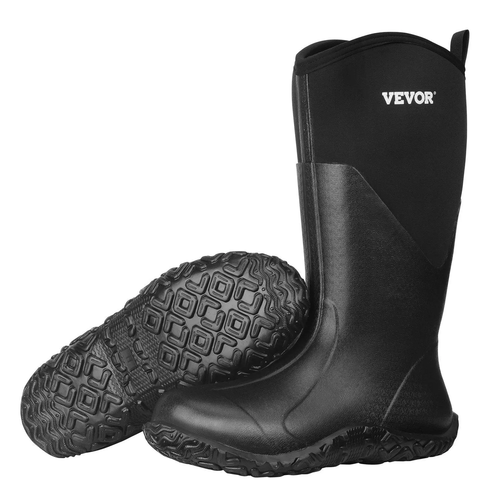【Summerfinds】VEVOR Men's Neoprene Rubber Work Boots, Waterproof Walking Shoes, Size 12 US, Flexible, Insulation Material, Cushioned for Outdoors, Eva