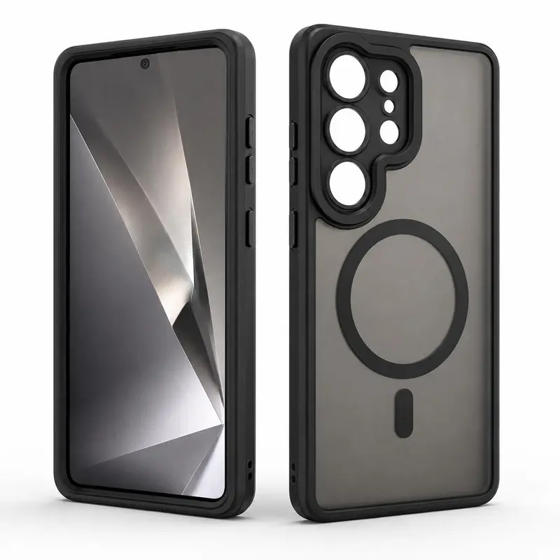 [Raised Camera Protection] Matte transparent Magnetic Phone Case Reinforced Camera Protection for Samsung Galaxy S26/S25/S24/S23 Ultra Plus A57/A36/A26/A07/A06, Accessories, Smartphone