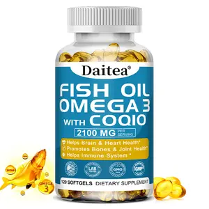 Daitea Fish Oil Health Supplement,Supports Heart Health and Bone Health,120 Capsules