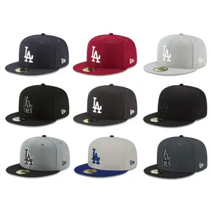 New Era MLB Snapback Baseball Cap – LA Dodgers NY Yankees Braves Pirates Adjustable Flat Brim Hat, Embroidered Team Logo Streetwear Fashion Cap for Men Women, Classic Hip Hop Sports Hat