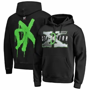 Men's Black D-Generation X Drip Hoodie, DX Wrestling Sweatshirt, Attitude Era Apparel, Retro Wrestling Merch, 90s Nostalgia Hoodie