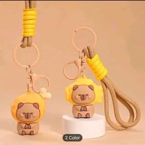 Capybara Cartoon Keychain – Cute Animal Keyring Charm, Bag & Backpack Accessory Gift