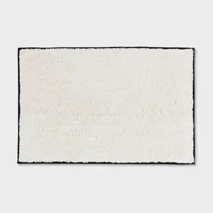 24"x36" Oversized Border Bath Rug Black/White - Threshold