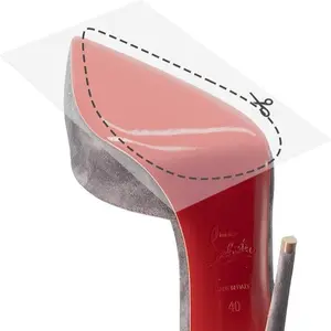 Shoe Sole Protector for Louboutin and Luxury High Heels, Preserves Red Bottoms, Self Adhesive Non Slip 3.5x6 Inch Premium Clear, Small, 6 Pack
