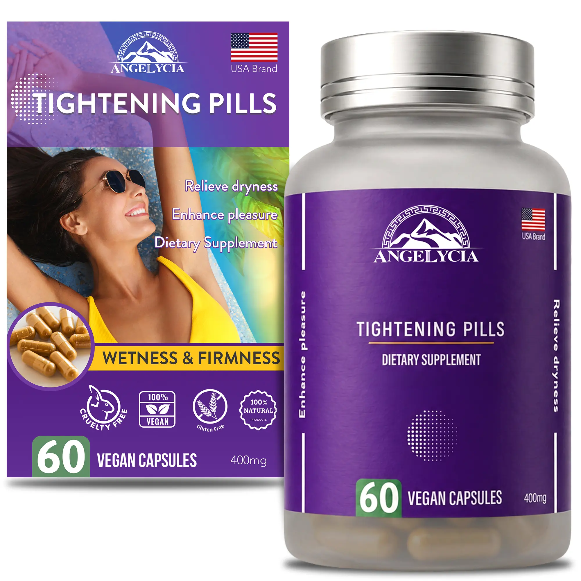 ANGELYCIA Tightening Pill, Tighten, Rejuvenate & Lubricate - Moisturizer Suppository for Dryness and Tightening Moisturizing Benefits Supplement Fitness Hydrating Edible