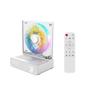 [SUNPIN] Portable CD Player, Retro Bluetooth 5.3 CD Player for Home with HiFi Speaker, 4000mAh Rechargeable Battery, Remote Control, RGB Night Light, Sleep Timer, USB/Micro SD/AUX Support