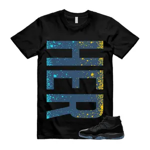 Shirt to match Gamma 11 Sneaker, 11 Gamma Blue Black Outfit, Gamma Blue 11 Shirt, Blue Black Sneaker Outfit Tee, Casual Streetwear For Men Women