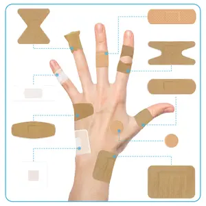 OK TAPE Assorted Adhesive Bandages, 300 Ct, 9 Sizes Sterile Bandage for Wounds, Fingertip and Knuckle, Latex Free, Protection for First Aid (Fabric, Sheer, Waterproof&Clear)