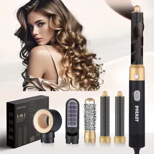 DOEAST US Seller 5-in-1 Hair Styler & Hair Dryer Set with Millions of Negative Ions Features Auto Hair Curler, Detachable Comb Heads, Curling Iron, Hair Straightener, Volumizer, Hot Air Brush & Air Curler All-in-One Hair Styling Tools,  Gift for Girls