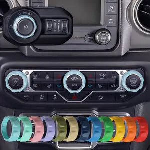 For Jeep Wrangler 2018-2026 JL Gladiator JT - Knob Press-Fit Covers | 4-Knob Set Choose Your Color! Precision Fit For a Snug Fit That Stays In Place With No Tape or Adhesive. Made with High Quality Materials That Won't Warp or Fade! Made In The USA