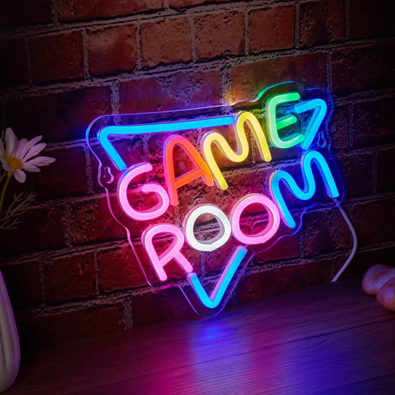 Game Room Pattern LED Neon Light, Creative USB-powered Wall Decor Light, Decorative Light for Home Party Festival, Pride Month Gift, Led Neon Signs, Neon Sign, LED Lit, LED Decoration Lamp