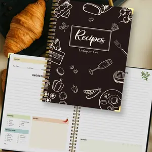 1pc Recipe Book to Write In Your Own Recipes,Personalized DIY Family Recipe Keeper for Meal Planning,Stylish and Functional Kitchen Recipe Organize,Gift for Cooking Lovers, Chefs, and Foodies, Hardcover Spiral Notebook Journal, Spiral Coil Notebook