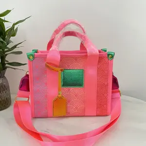 2025 new Pink Bag High Capacity Hand Bag Canvas Tote Bag Luxury Designer Brands Women's Handbag Fashion Shoulder Bag Firmate