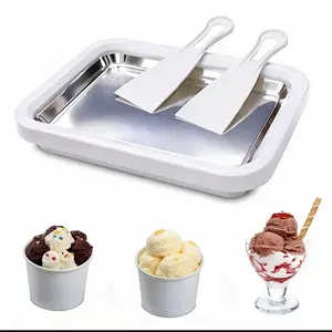 Instant Roll Ice Cream Maker Machine, Home Frozen Yogurt Fry Pan, DIY Small Dedicated Fry Yogurt Machine, Fruit Ice Cream Summer Gift