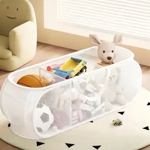Large folding laundry basket, foldable nursery storage basket, toy sorting basket, suitable for storing newborn clothes and toys, Collapsible laundry hamper