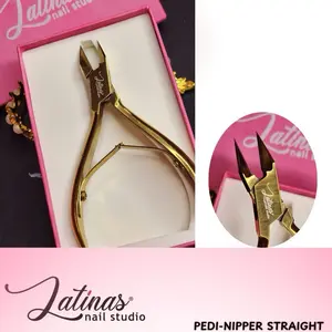 Cuticle Nippers Salon Grade for Manicurist Extremely  Effortless Cuticle Trimmer Latinas Nail Studio  Precise Clippers Pedicure Manicure Nail Care Tool, X7 mini, Space Gold