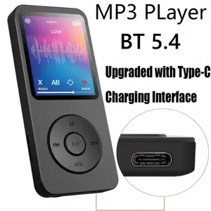 retro mp3 playerMini MP3 Player Built-in Speaker Sports 1.8 inch Screen Bluetooth-Compatible 5.0 Student Walkman Support Radio E-Book Recording