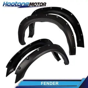 CROSSDESIGN Pocket Style Rivet Bolt On Fender Flares Fit For 2010-2017 Dodge Ram 2500/3500