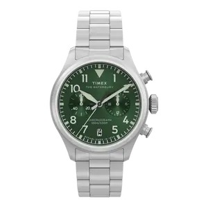 TIMEX Waterbury Ace Chronograph 41MM Stainless Steel Bracelet Unisex Fashion Watch - Analog, Durable, Fashion, Multifunctional Quartz Watch, Analog Quartz Watches, Durable Quartz Watches