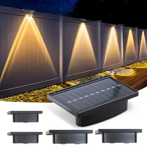 Outdoor Waterproof High Brightness LED Floodlight, Solar Wall Light, Pathway Decorative Lamp, Suitable for Outdoor Stairs and Fences