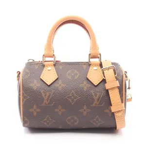Pre-owned Louis Vuitton Canvas Shoulder Bags Nano Speedy Monogram Coated 2way Bag