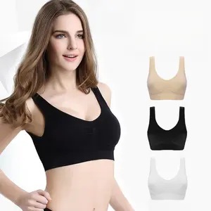 2026 Latest Summer and Autumn Single-Layer Plus Size No-Pad No-Wire Bra Vest Sports Sleep Bra (2pcs)