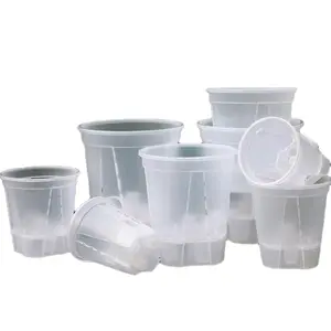 Trasparent Self Watering Pots 8.3 7 6 Inch Clear Planters for Easy Care Gardening Modern Style with Built-in System for Moisture & Root Growth