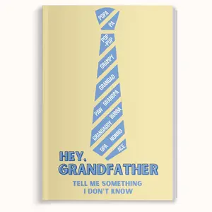 LARKINROAD Hey, Grandfather! Tell Me Something I Don't Know Grandfather Gift, Guided Prompts Keepsake Journaling Activity