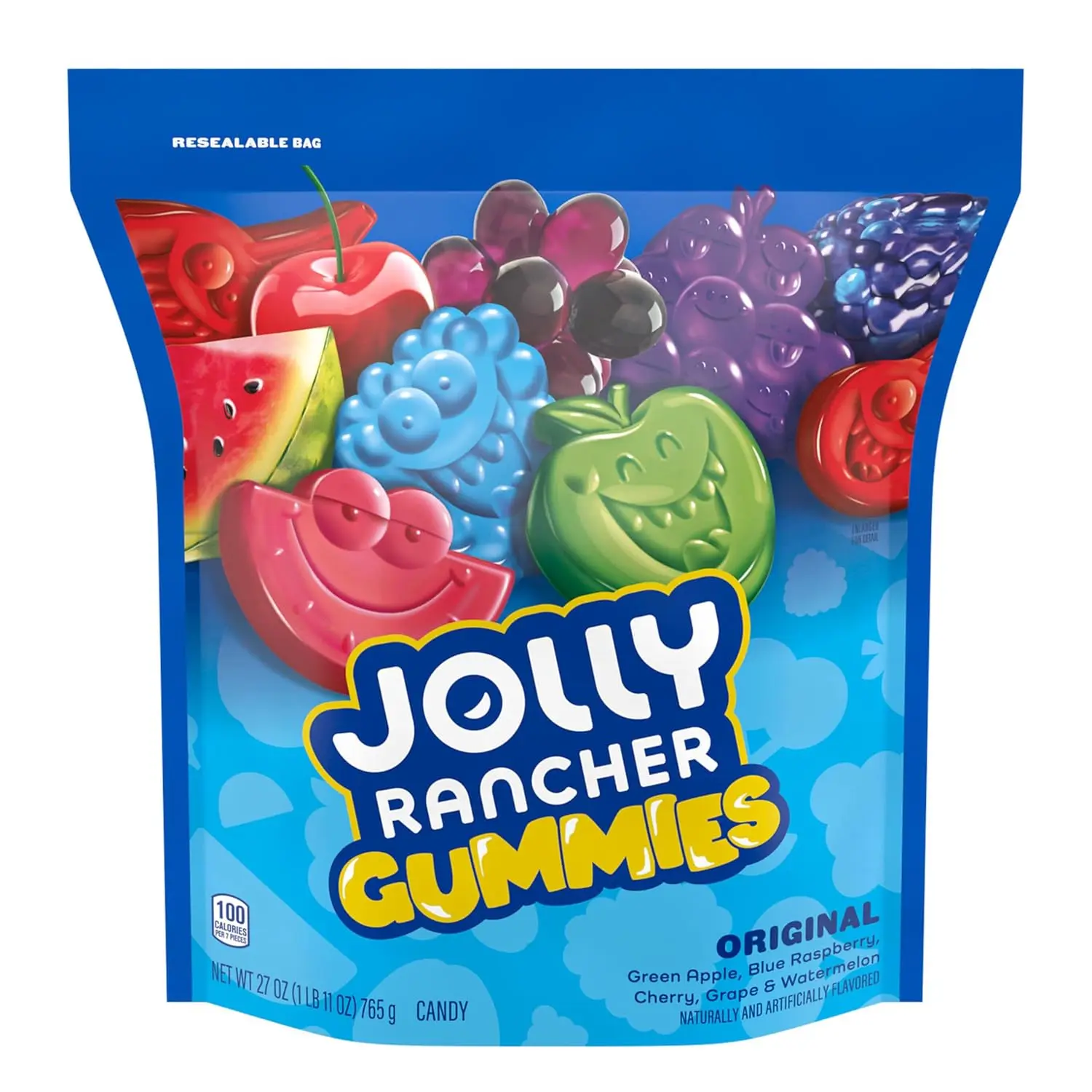 JOLLY RANCHER Gummies Original Fruit Flavored Candy Bag, 27 oz