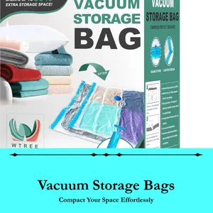 20 Pack Vacuum Storage Bags with Hand Pump – Space Saver Bags for Clothes, Comforters, Blankets & Pillows | 4 Jumbo, 4 Large, 4 Medium & 8 Small Compression Bags